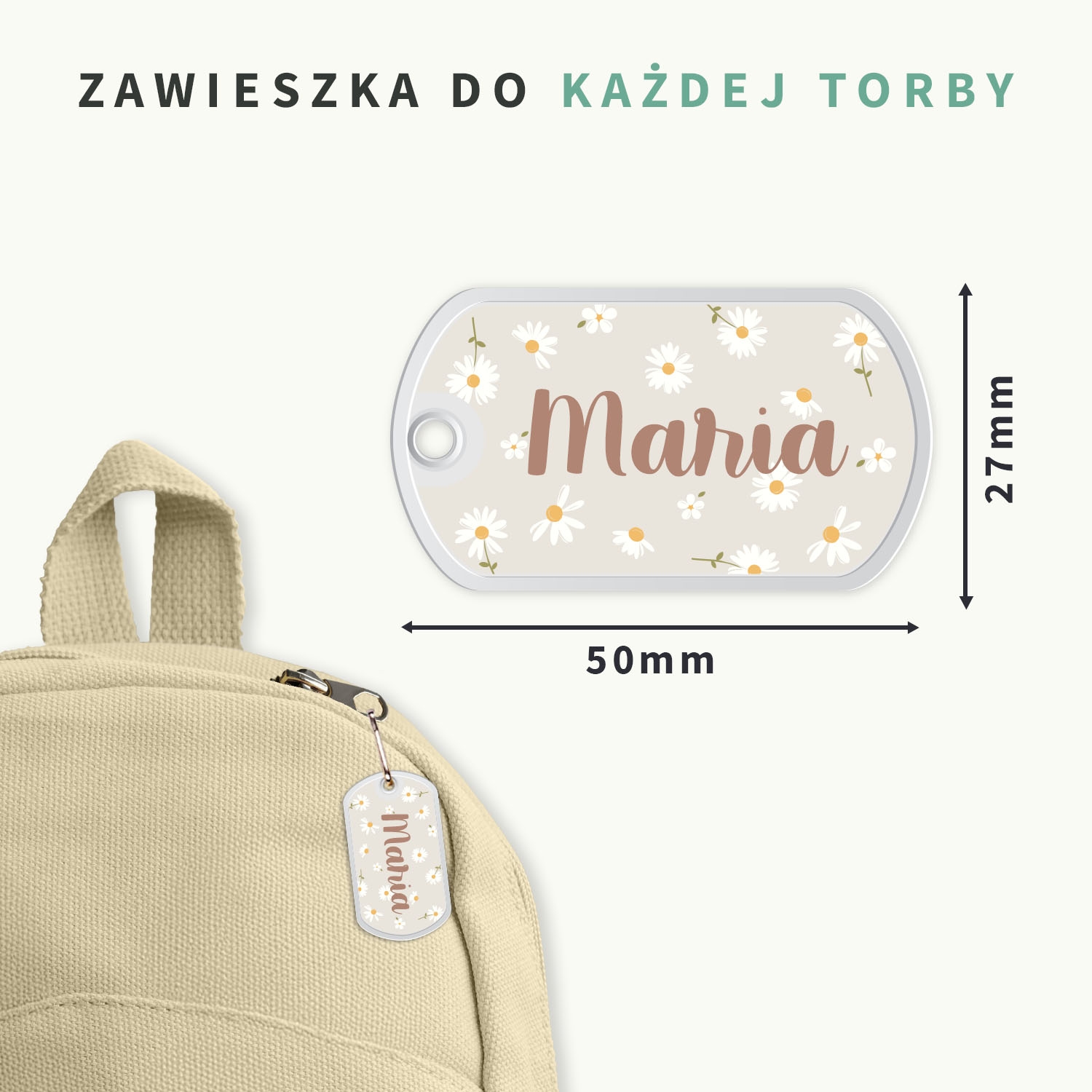 Personalizowana przywieszka do plecaka design