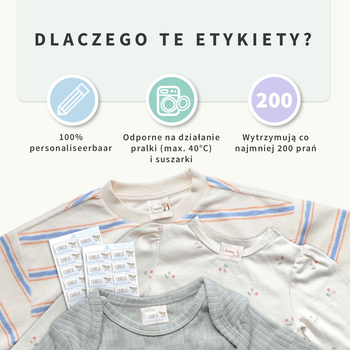 Akwarelowe naklejki na odzież