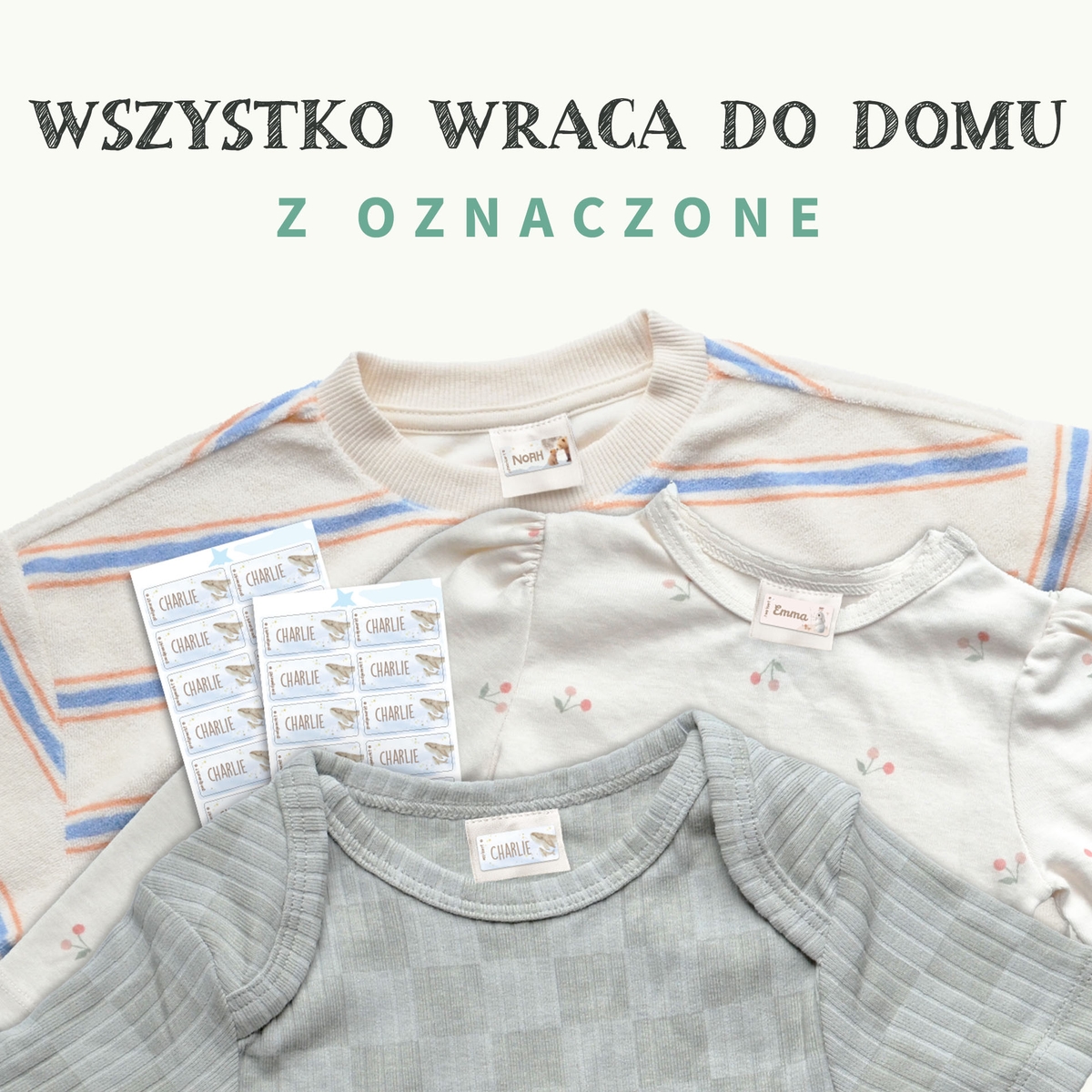 Akwarelowe naklejki na odzież