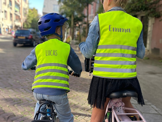 Odblaskowa kamizelka dla dzieci z imieniem - standardowa