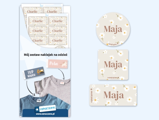 Zestaw naklejek na odzież design