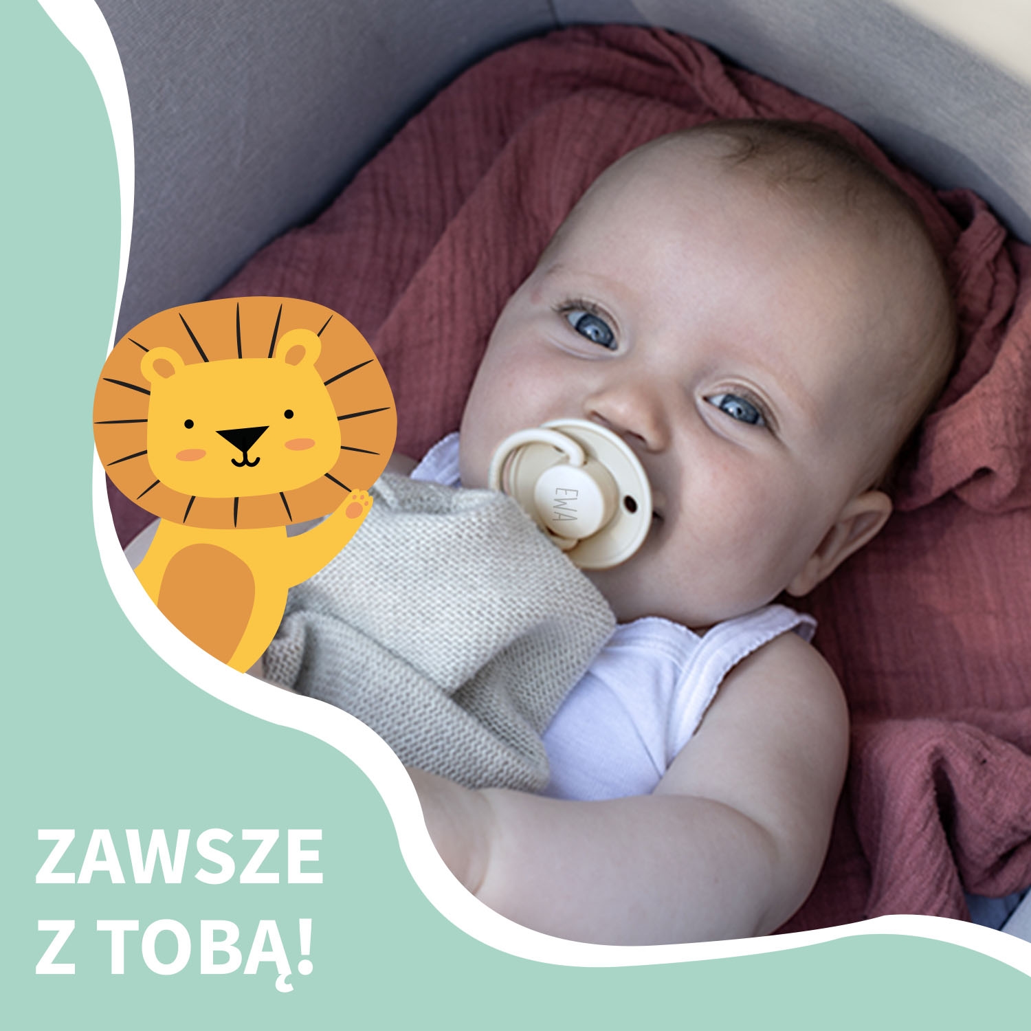 Silikonowy smoczek z imieniem BIBS