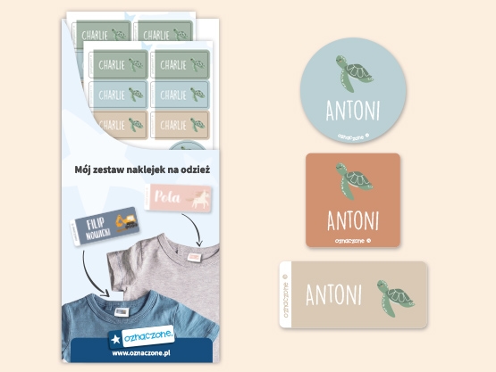 Zestaw naklejek na odzież tematyczny