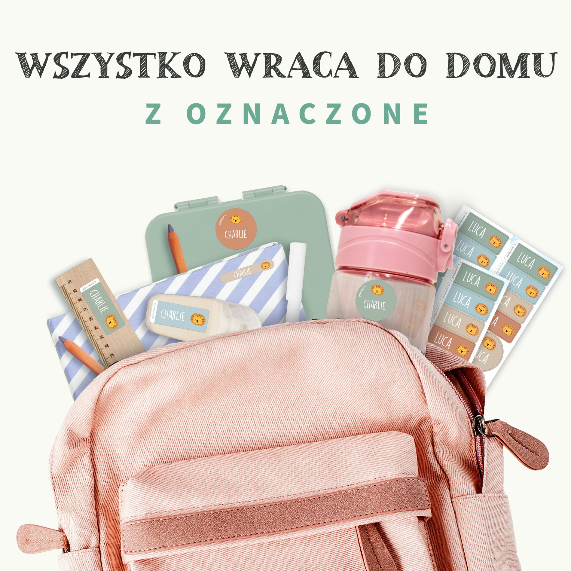 Zestaw naklejek imiennych