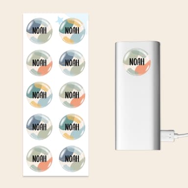 Okrągłe naklejki wypukłe design