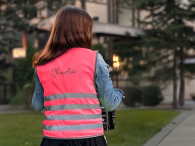Odblaskowa kamizelka dla dzieci z imieniem - standardowa