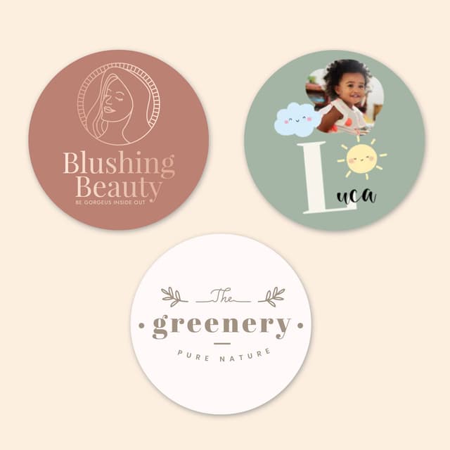 Okrągłe naklejki z własnym projektem