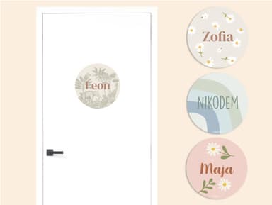 Personalizowana naklejka na drzwi design