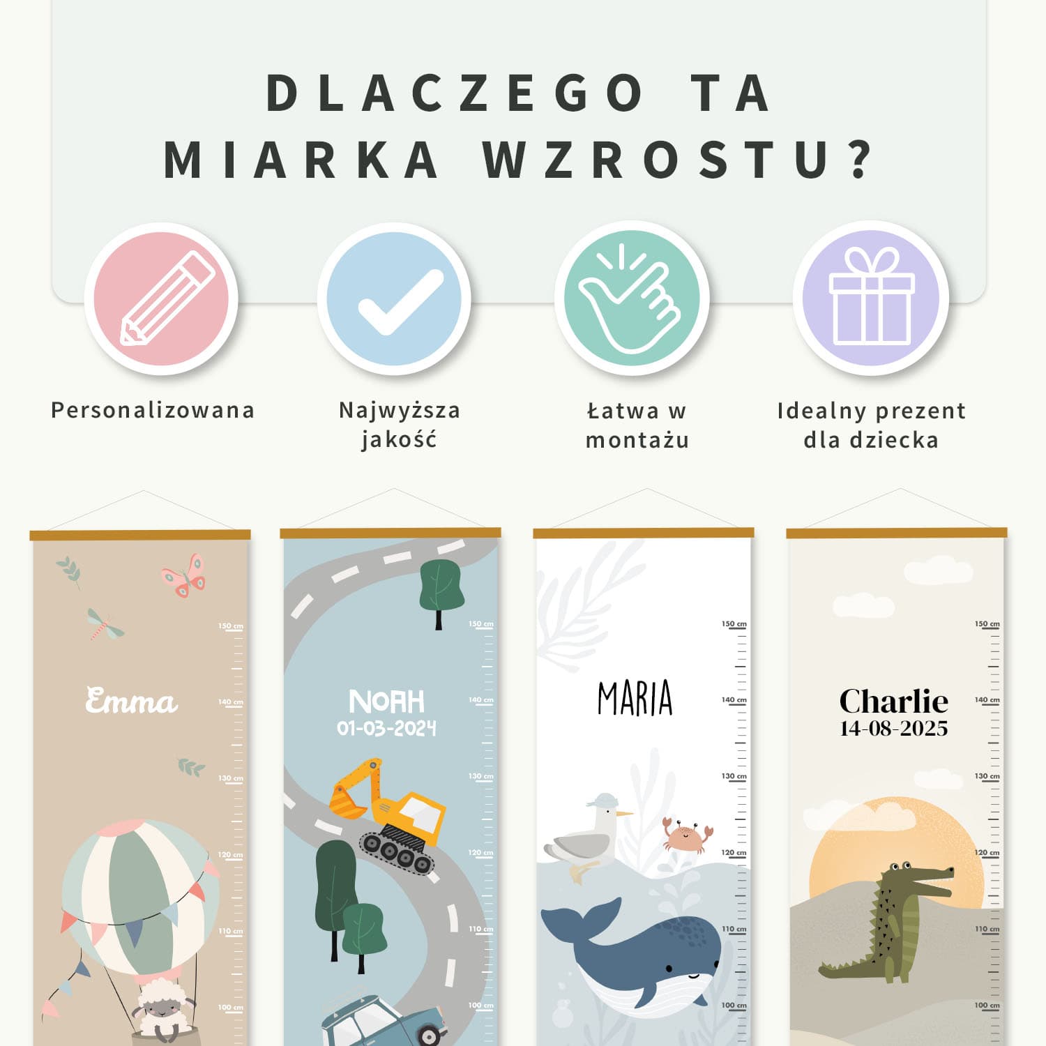 Personalizowana miarka wzrostu