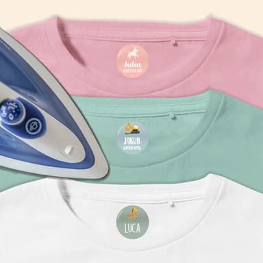 Okrągłe tematyczne naprasowanki imienne