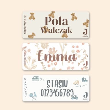 Małe naklejki imienne Jollein