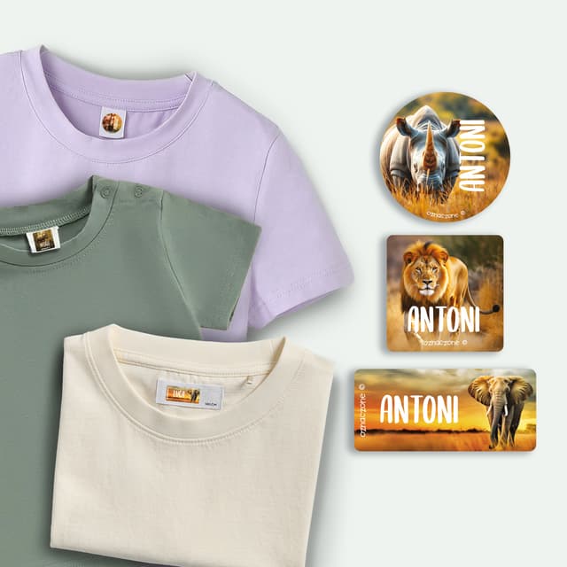 Zestaw naklejek na odzież świat