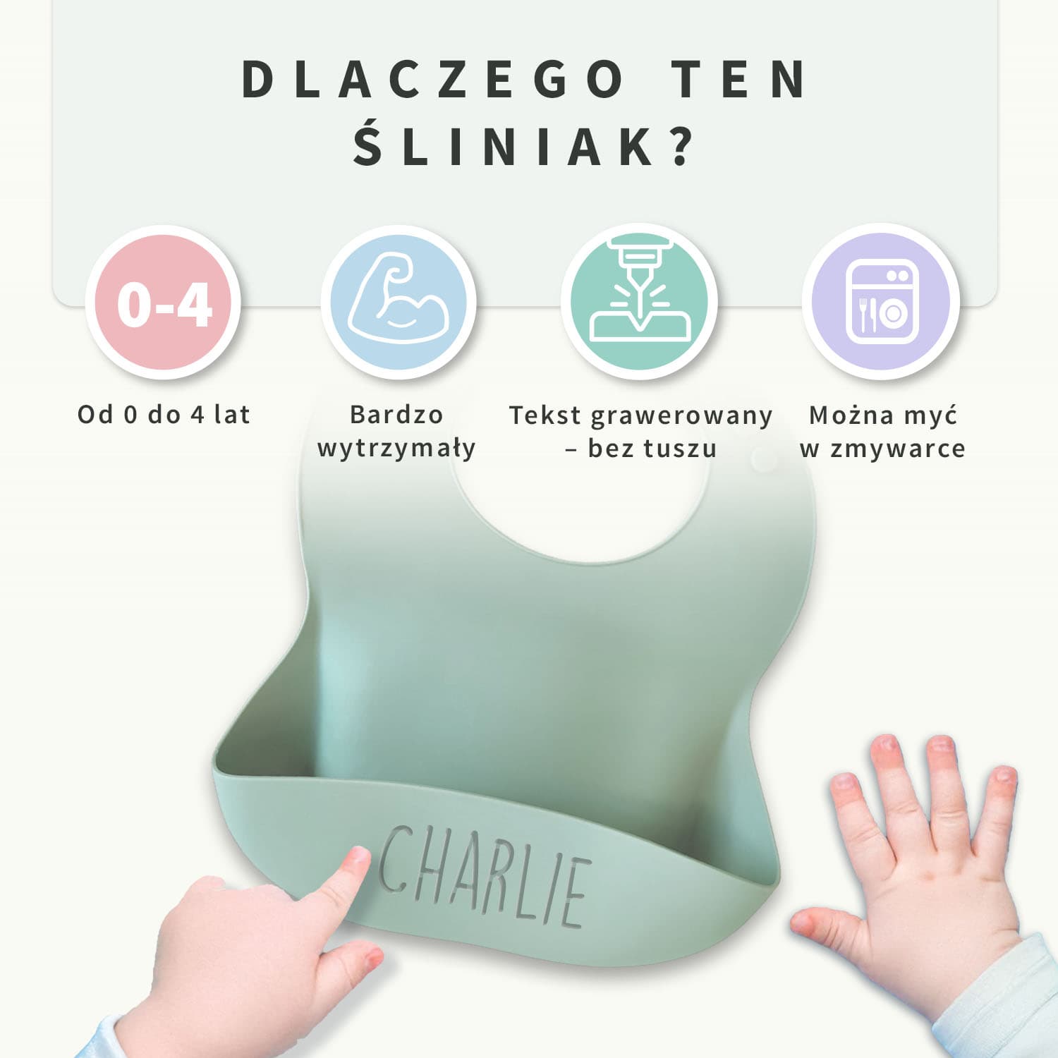 Personalizowany śliniak silikonowy