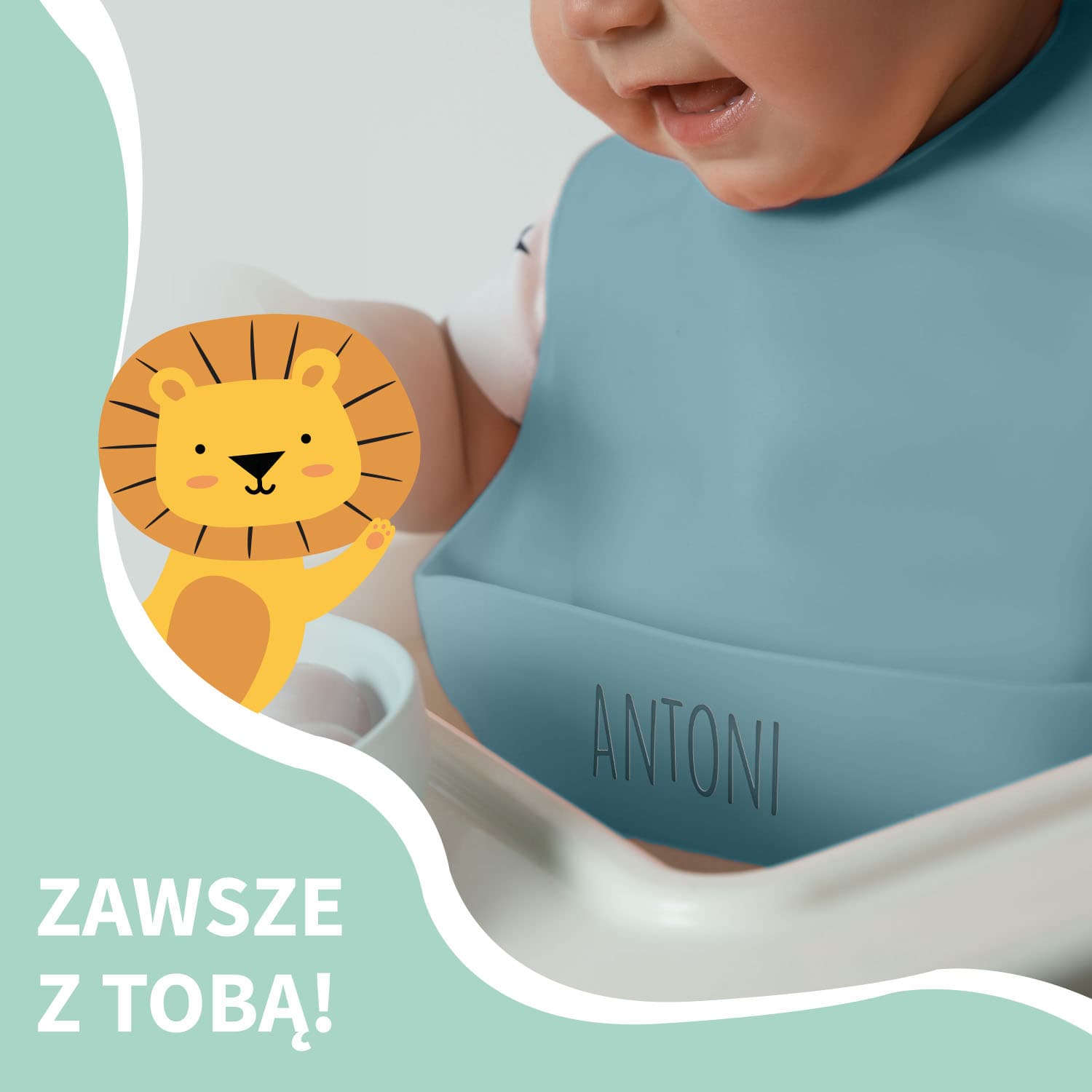 Personalizowany śliniak silikonowy