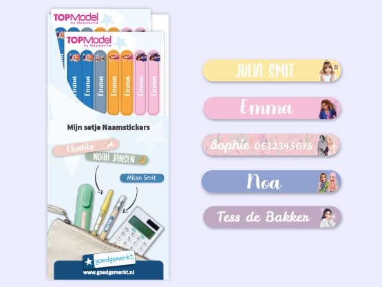 TOPModel Mini Naamstickers