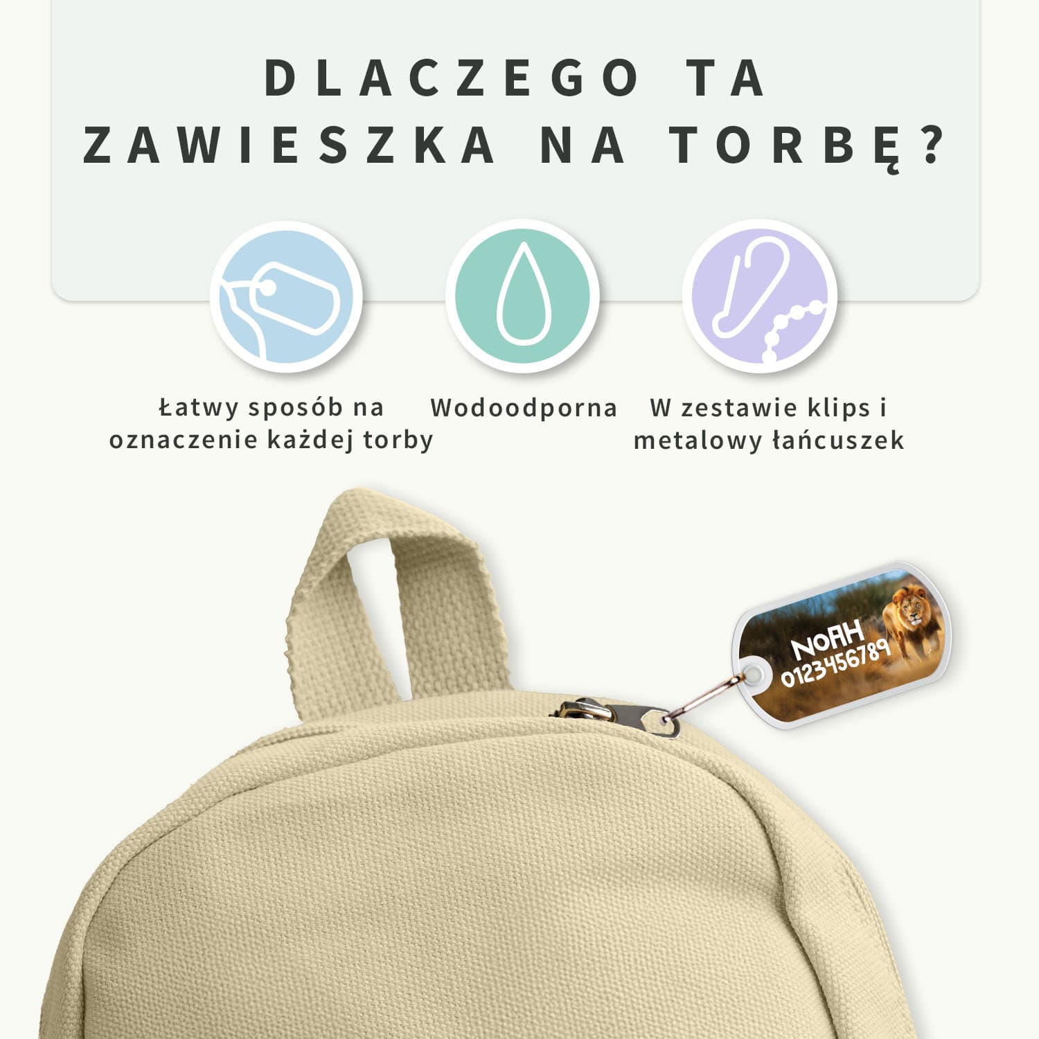 Zawieszka do plecaka - seria świat