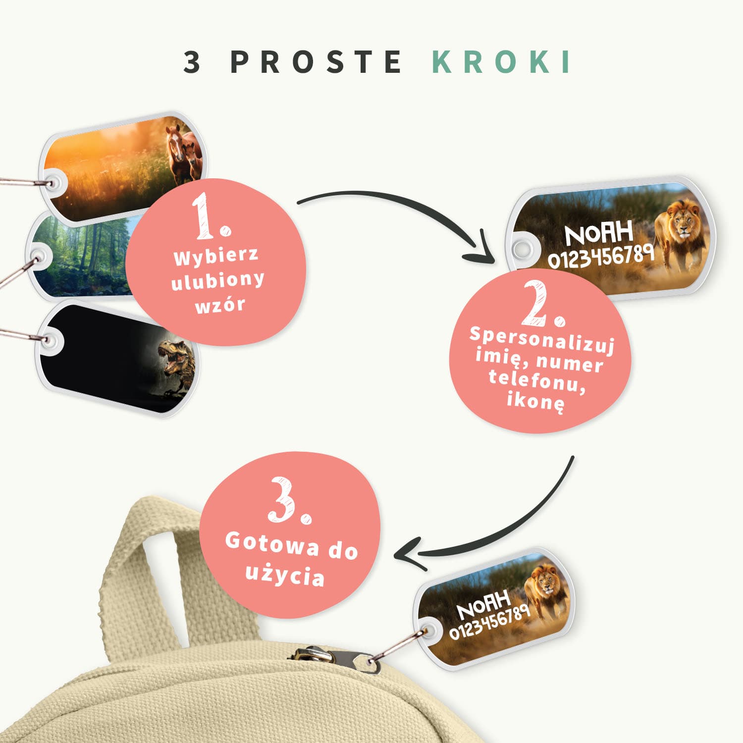 Zawieszka do plecaka - seria świat
