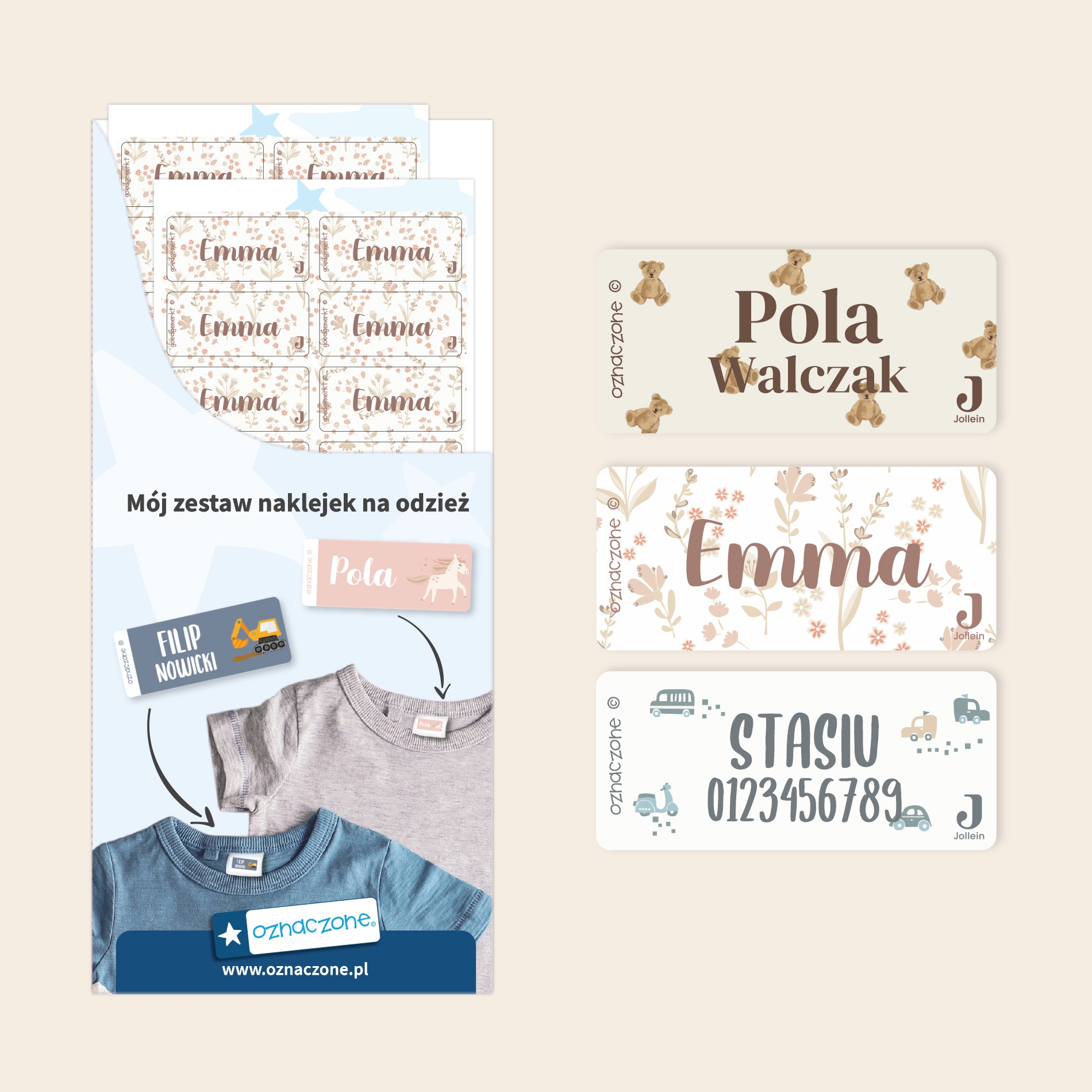 Naklejki na odzież Jollein