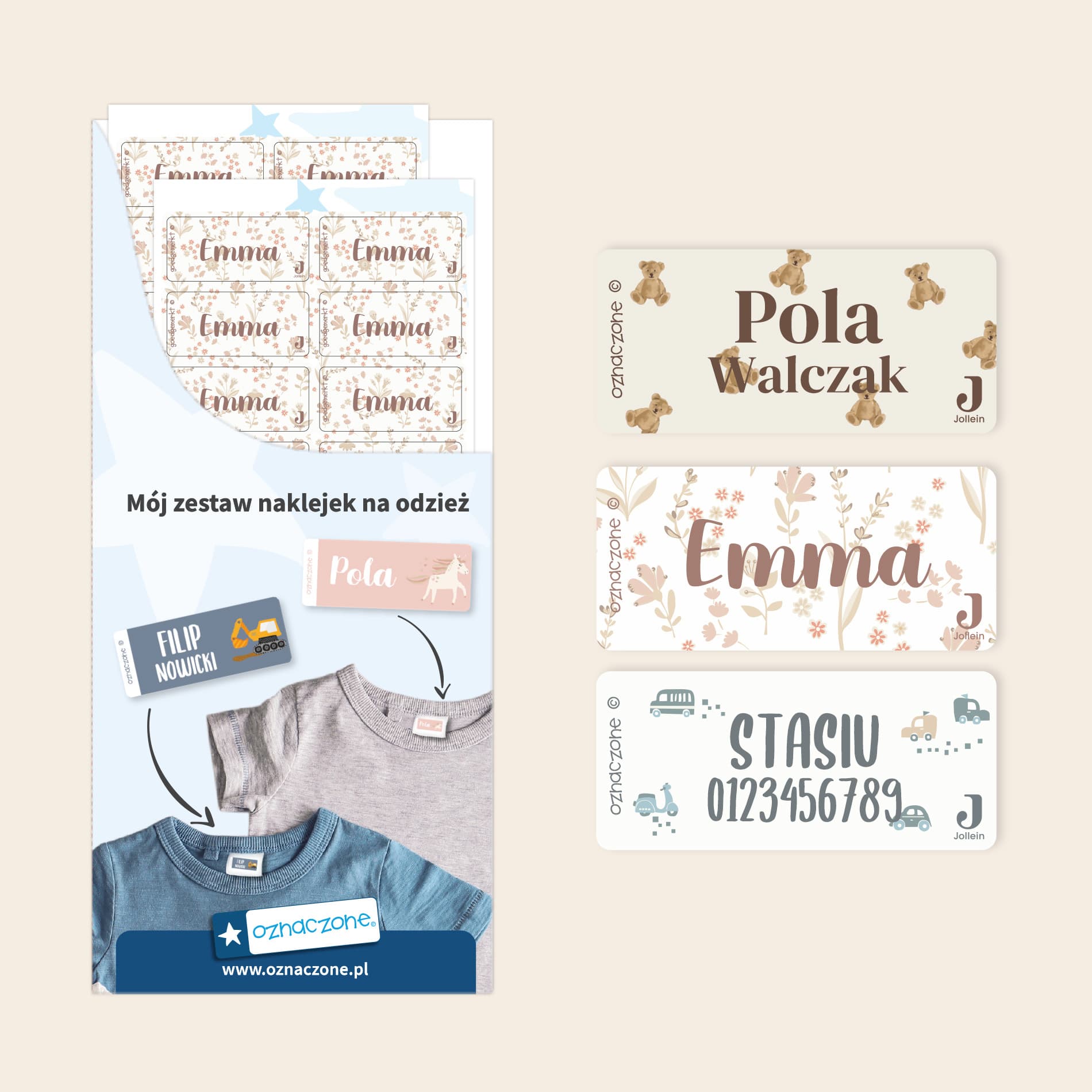 Naklejki na odzież Jollein