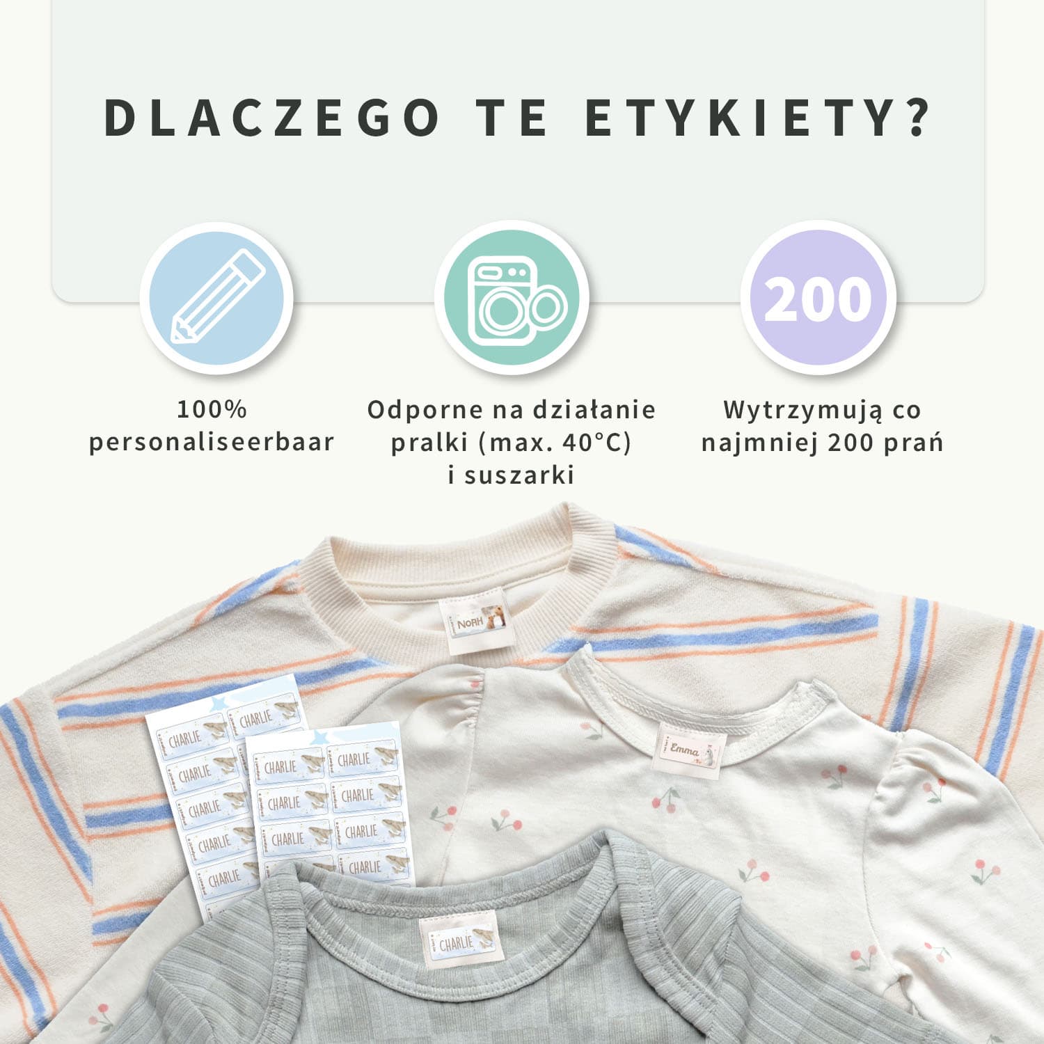 Akwarelowe naklejki na odzież