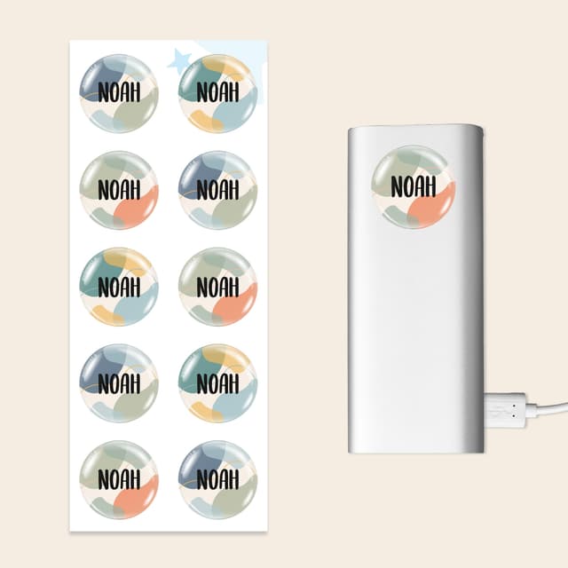 Okrągłe naklejki wypukłe design