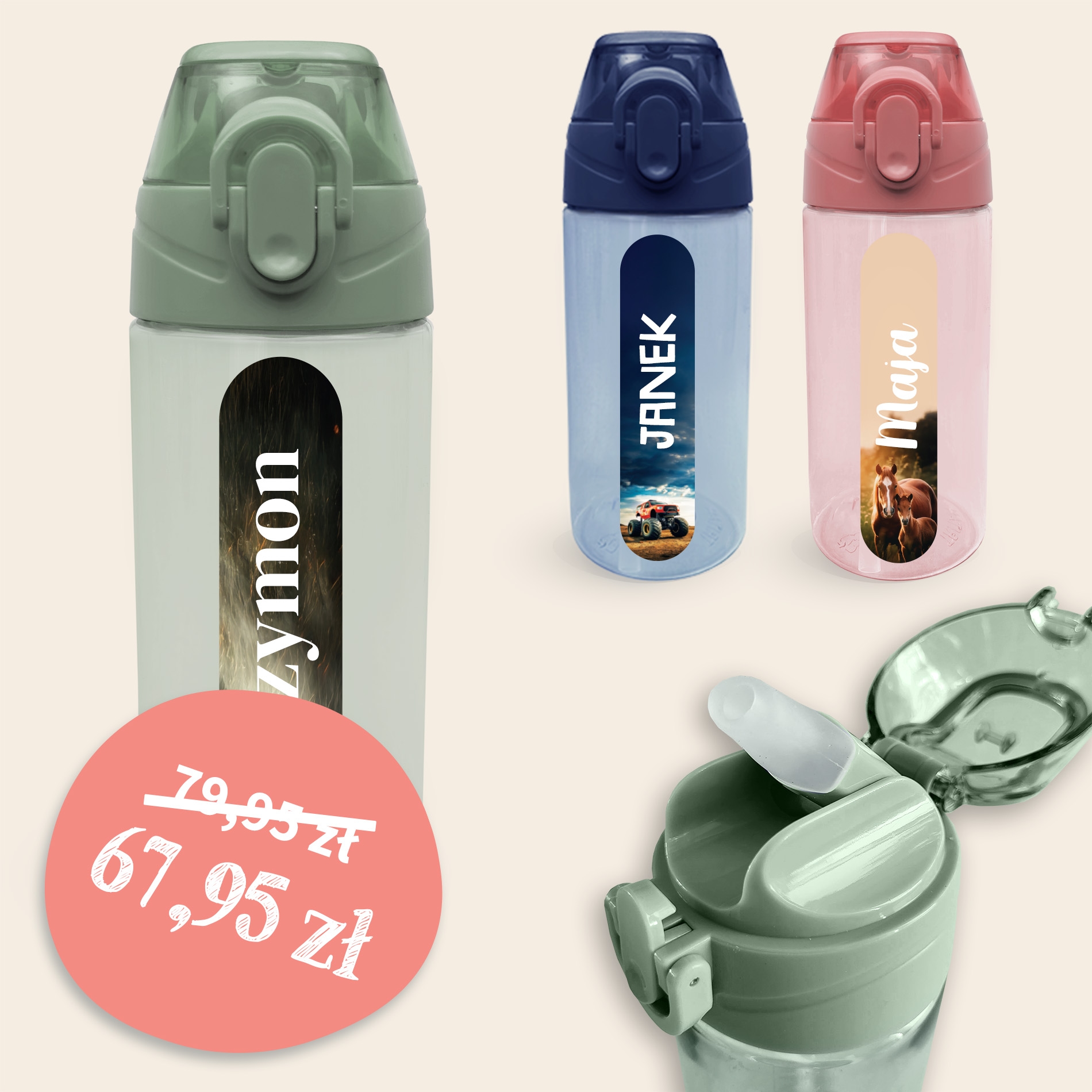 Bidon z personalizacją - seria świat