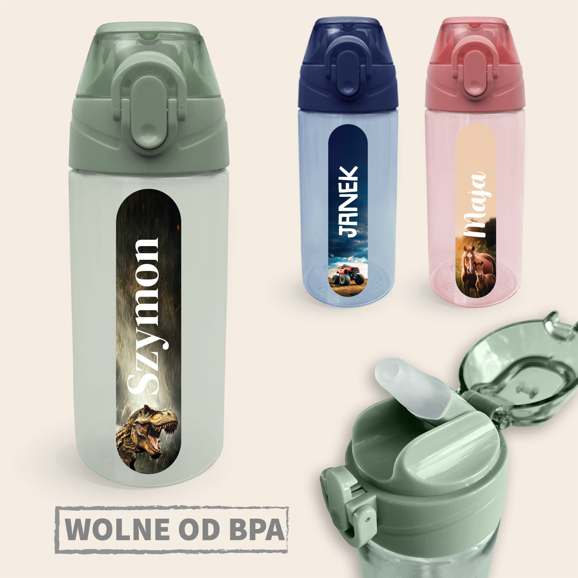 Bidon z personalizacją - seria świat