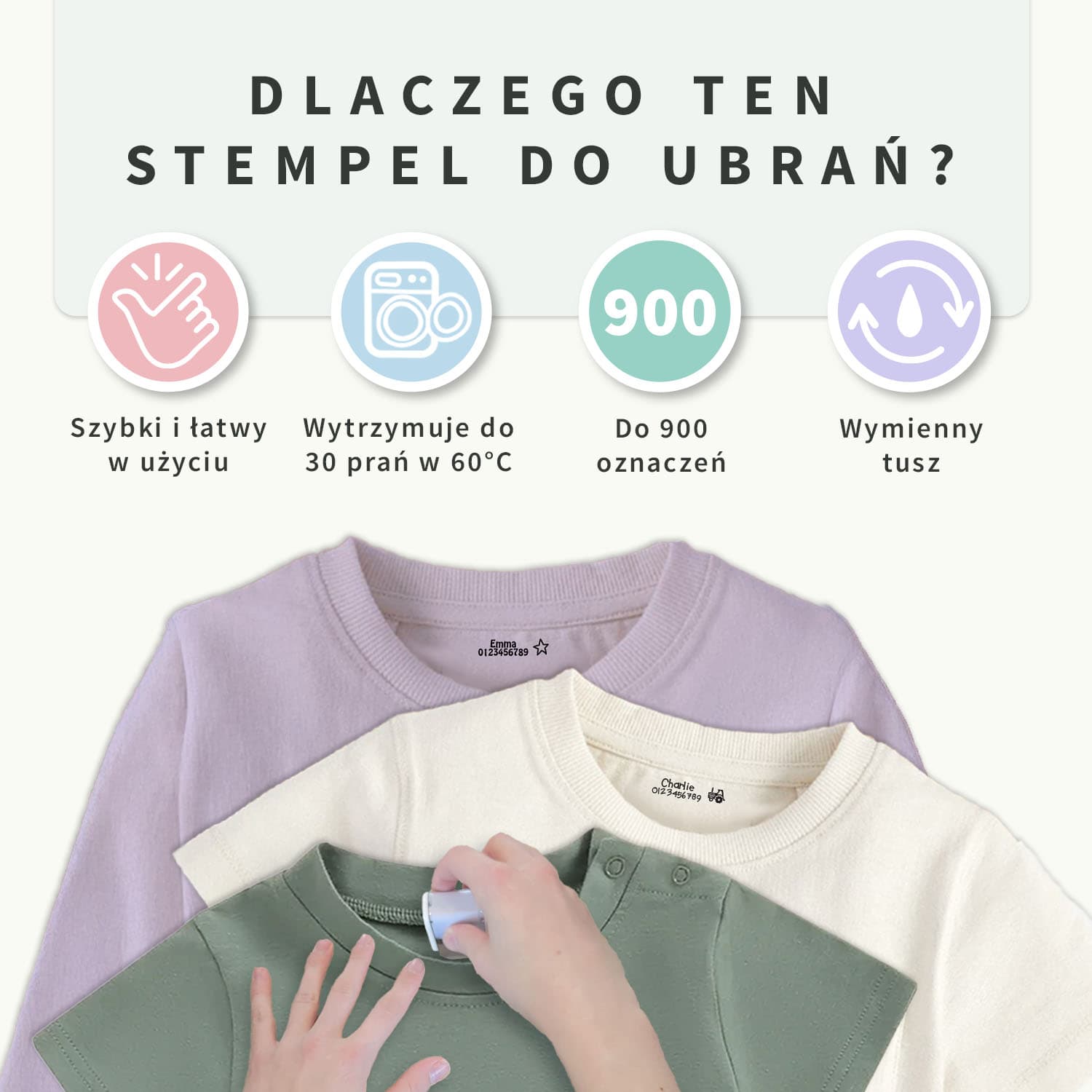 Pieczątka do odzieży