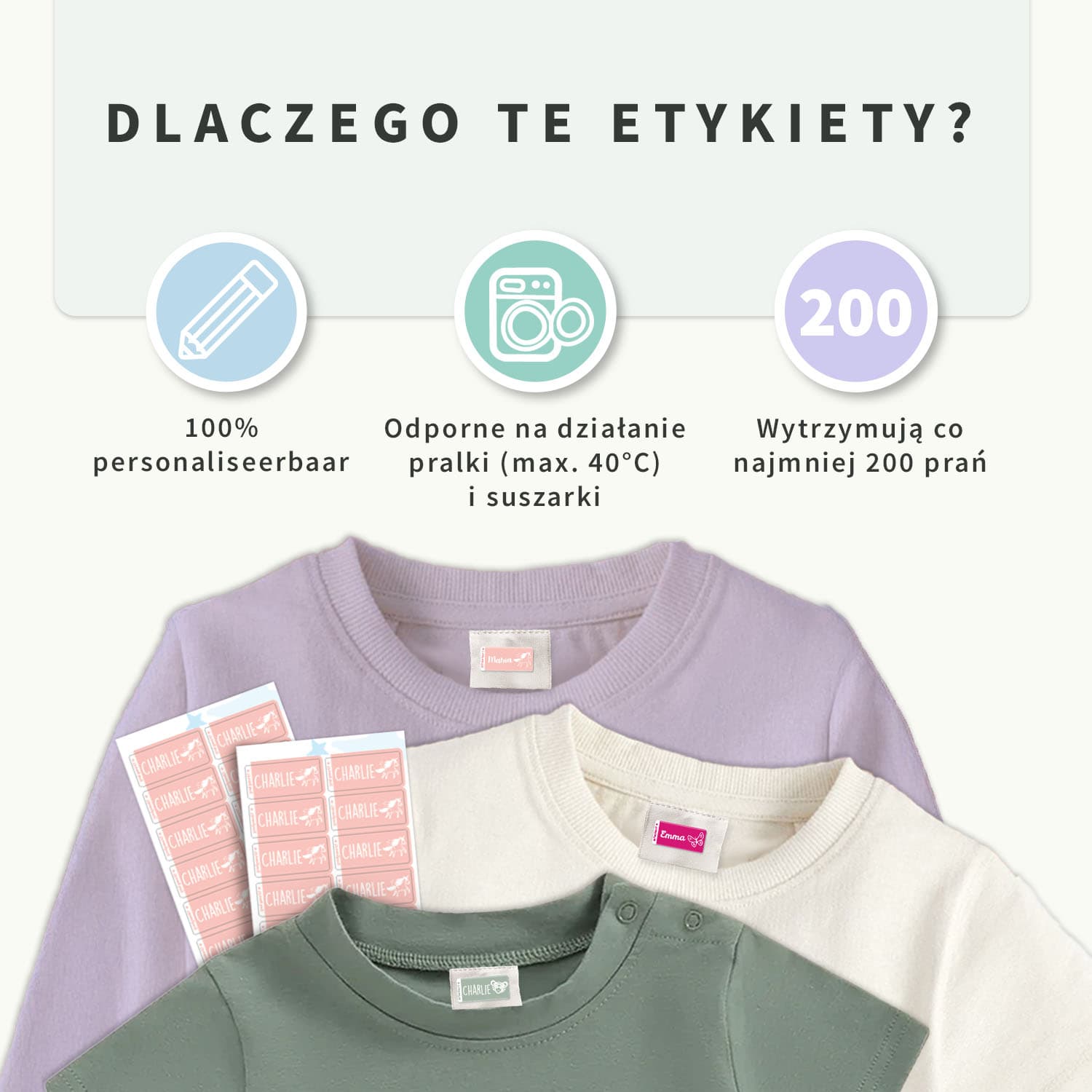Naklejki na odzież - Jednokolorowy