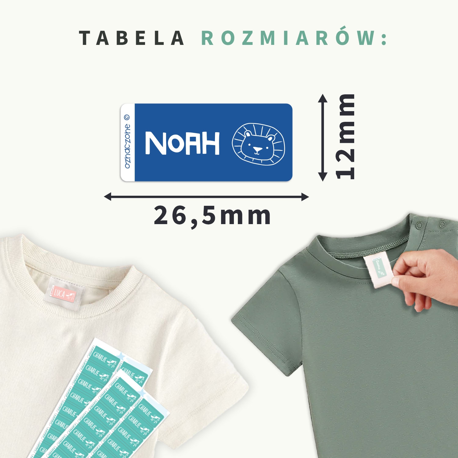 Naklejki na odzież - Jednokolorowy