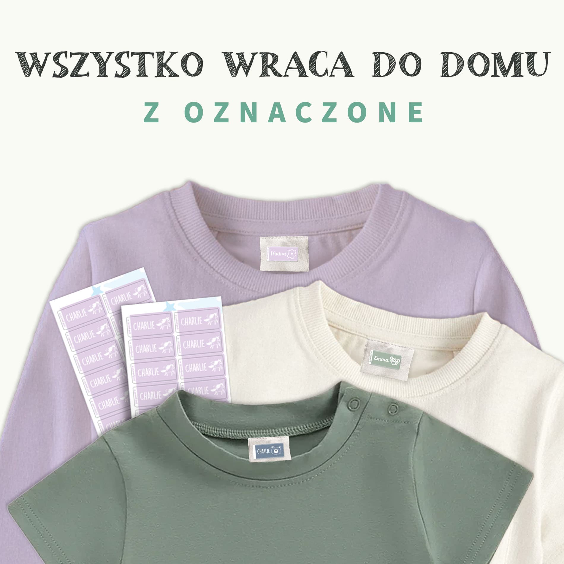 Naklejki na odzież - Jednokolorowy