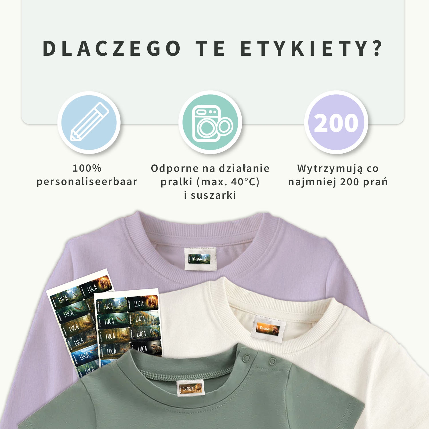 Naklejki na odzież świat