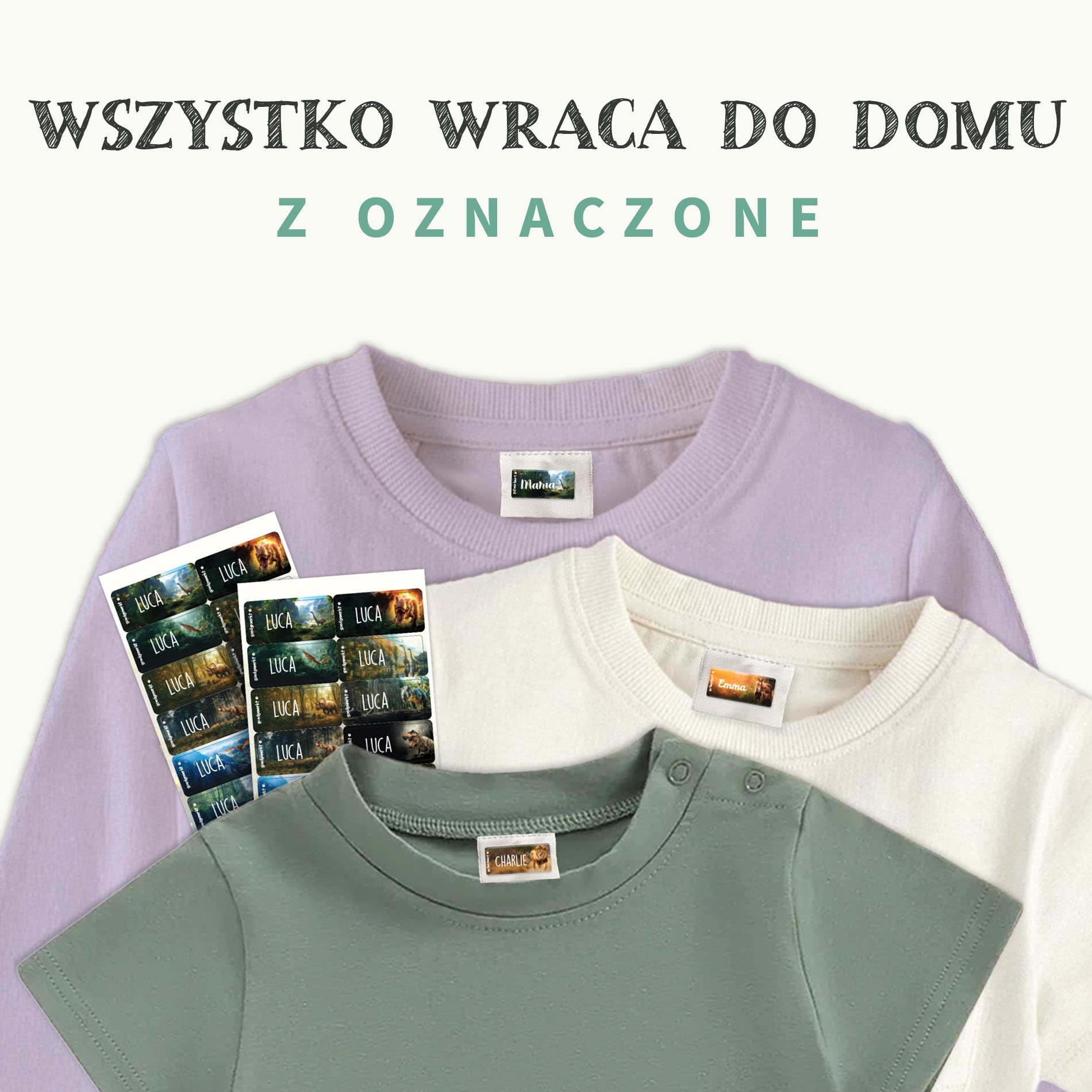 Naklejki na odzież świat