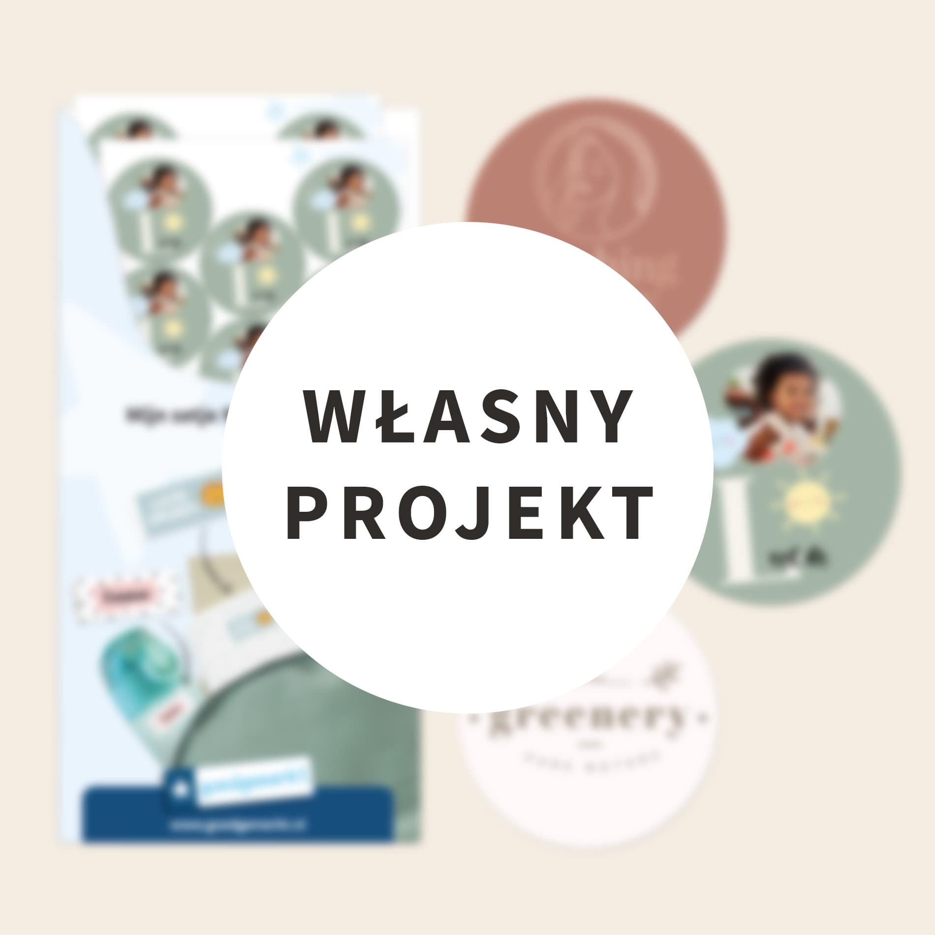 Okrągłe naklejki z własnym projektem