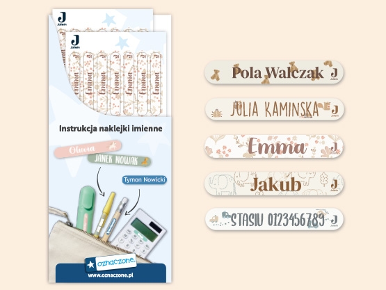 Mini naklejki imienne Jollein