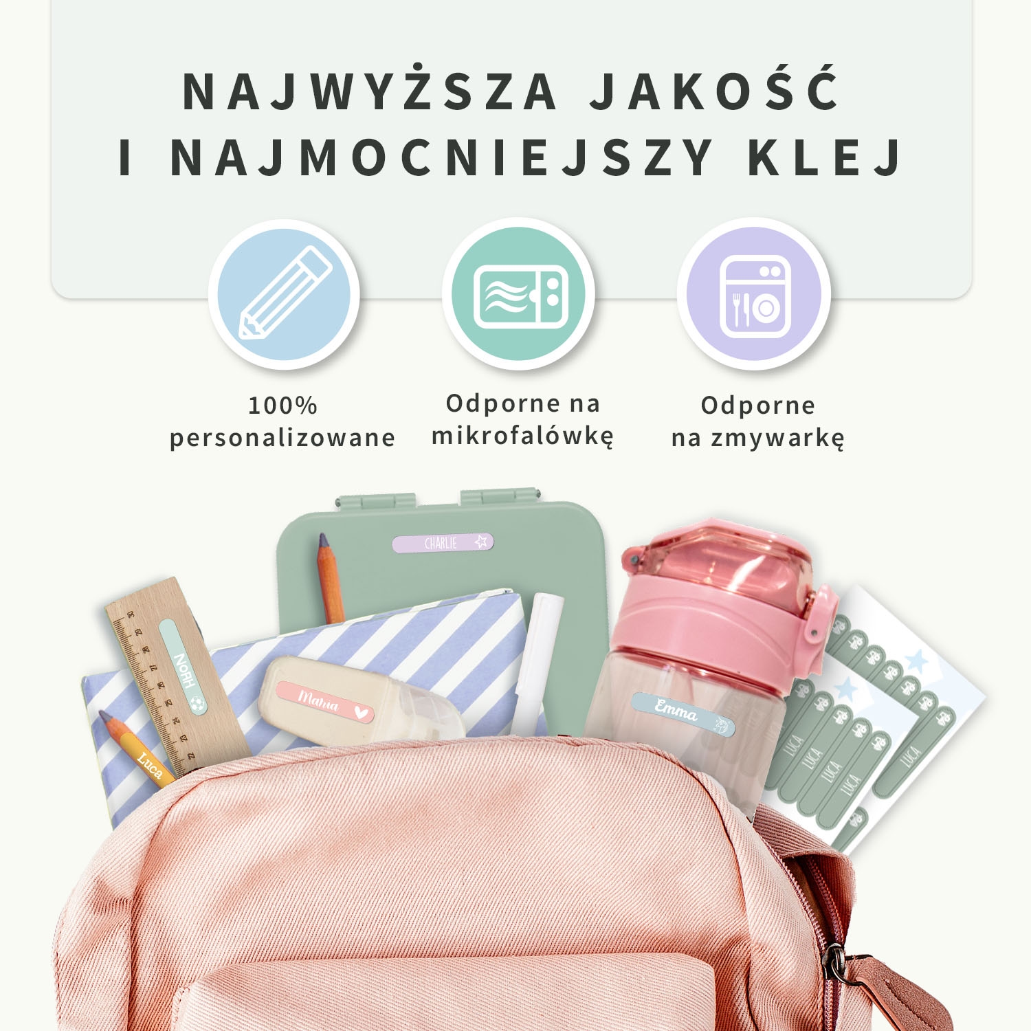 Mini naklejki - Jednokolorowy