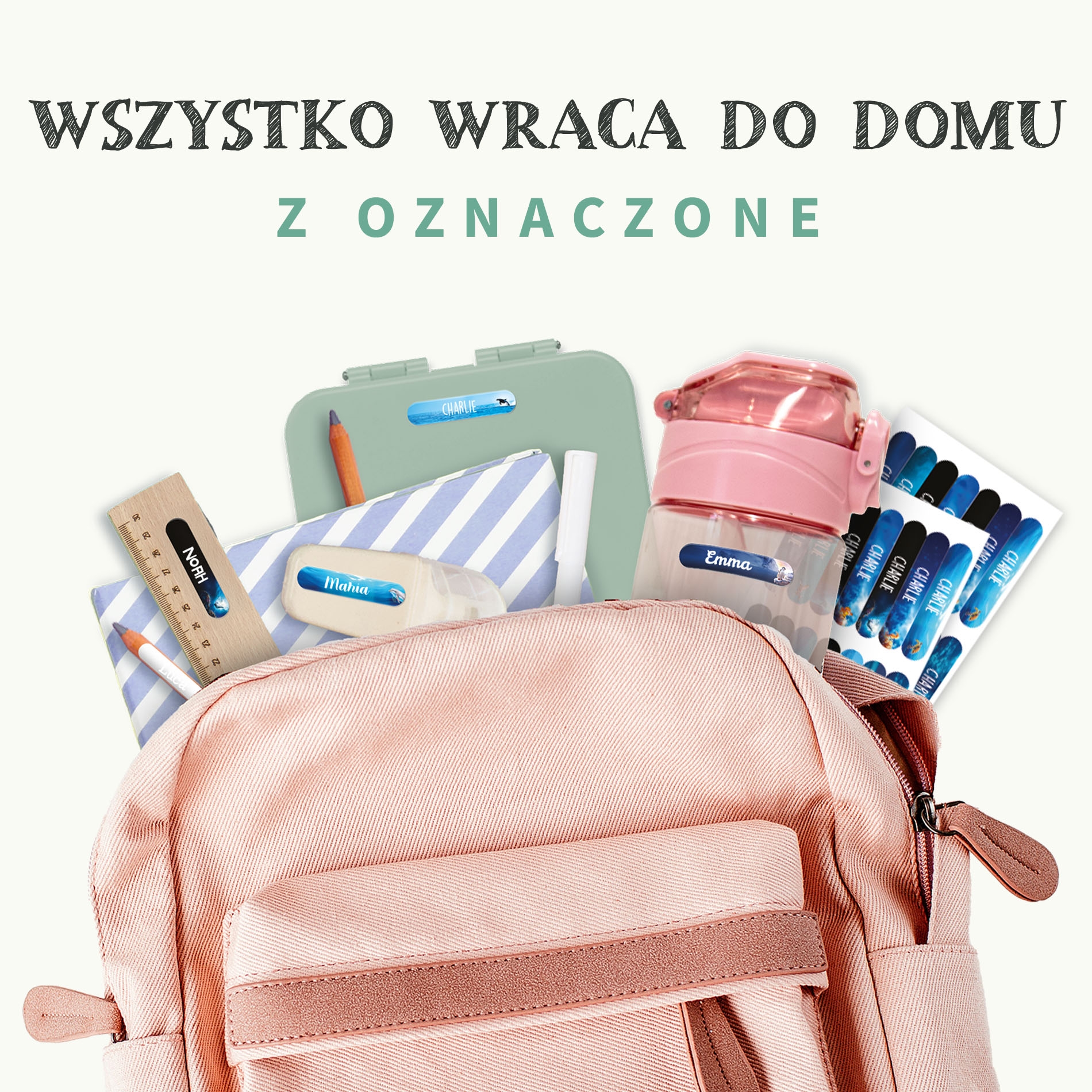 Mini naklejki imienne świat