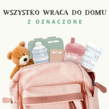 Akwarelowe mini naklejki imienne