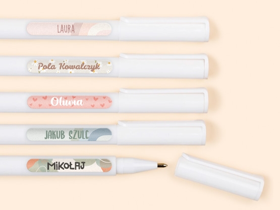 Mini naklejki imienne Design