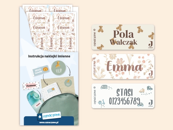 Małe naklejki imienne Jollein