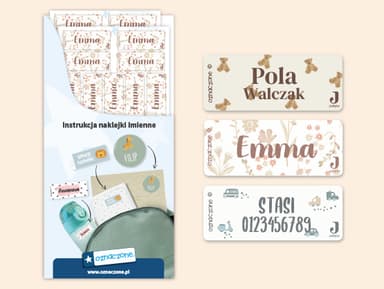 Małe naklejki imienne Jollein