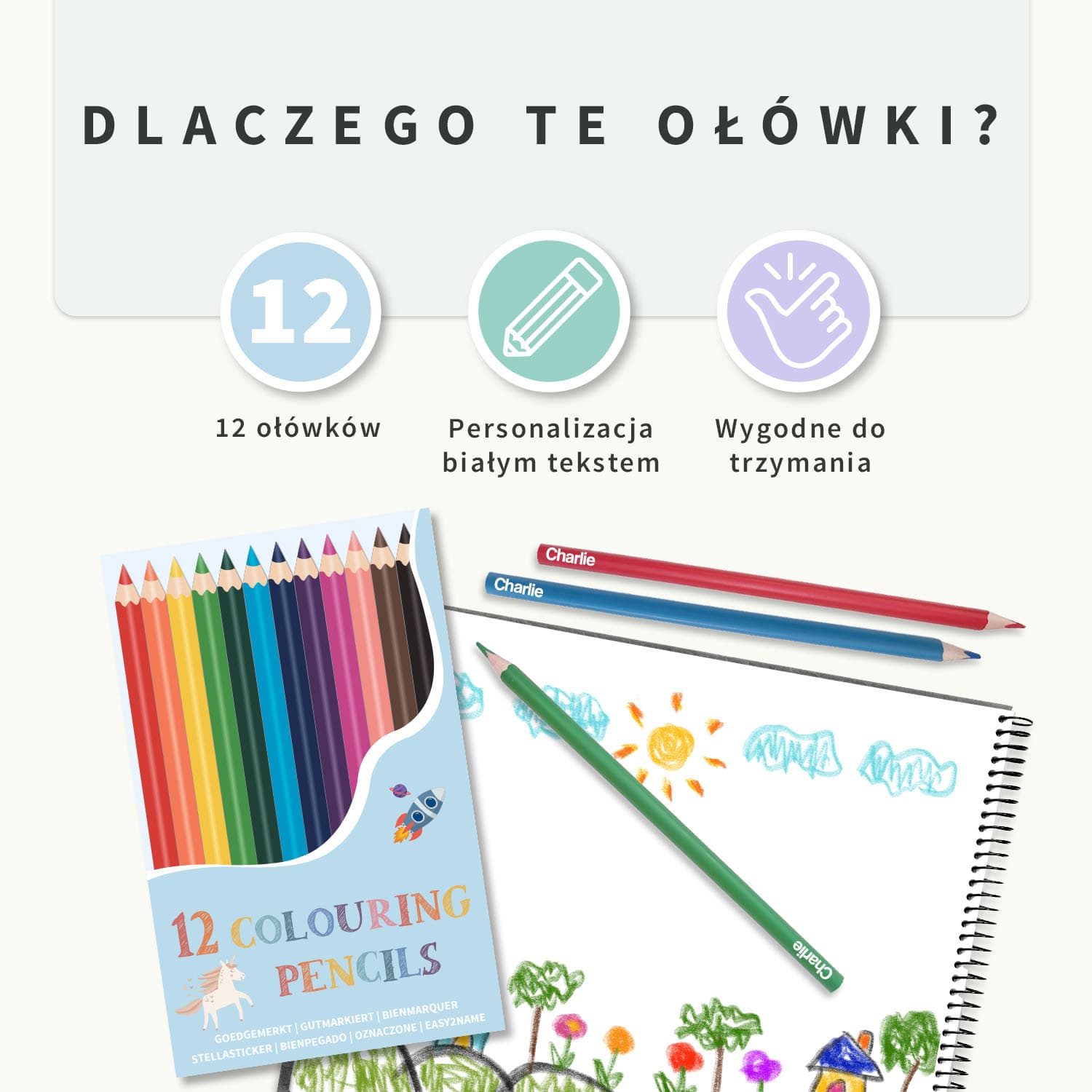 Personalizowane kredki