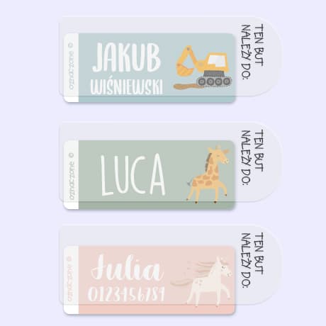 Przezroczyste naklejki na buty dla dzieci