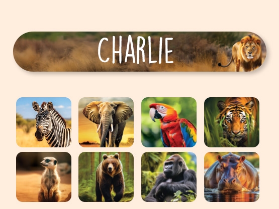 Mini naklejki imienne świat