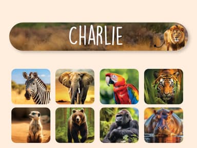 Mini naklejki imienne świat