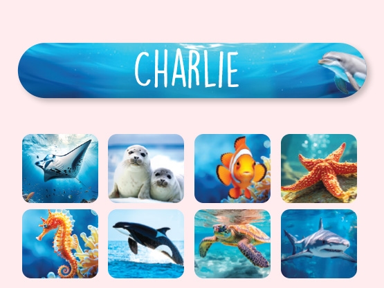 Mini naklejki imienne świat