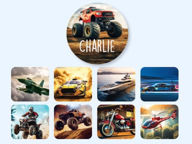 Okrągłe naklejki imienne świat