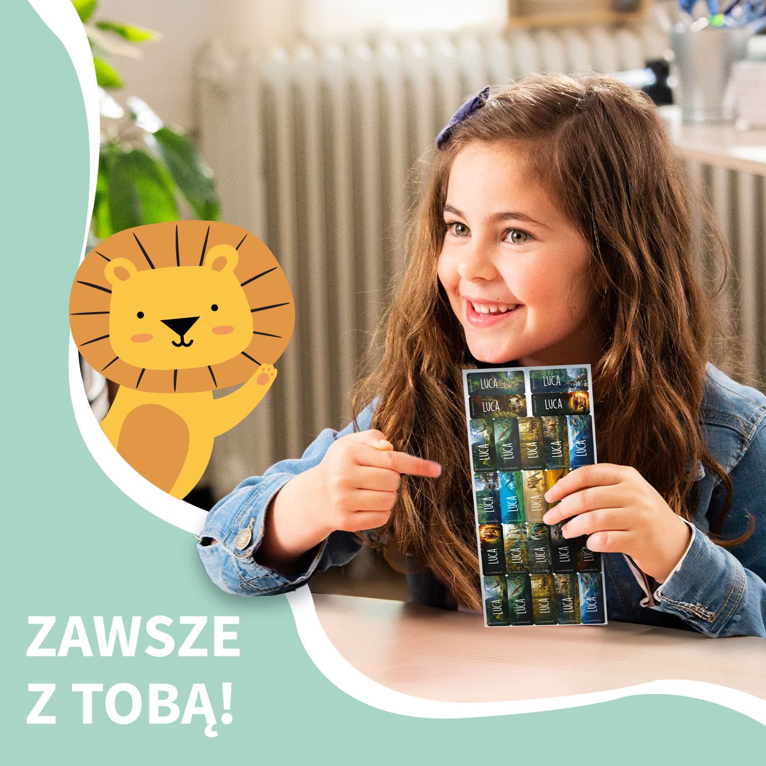 Małe naklejki imienne świat