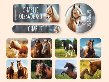 Zestaw naklejek imiennych-świat