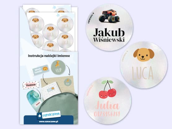 Tematyczne naklejki odblaskowe